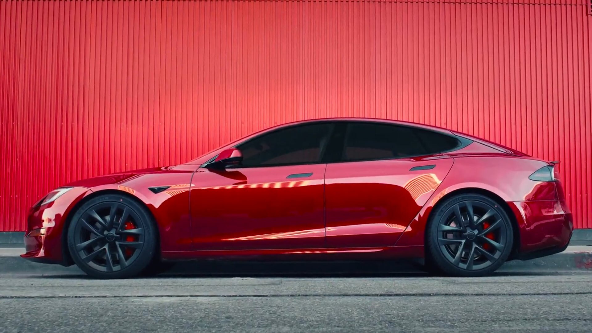Tesla Model S rouge - Detailing céramique