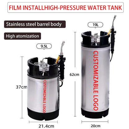 Cleaning Keg Barrel Portable Stainless Steel Car TPU PPF Film Install Water Tank Window Tint Keg Sprayer Bucket Cleaning Tools